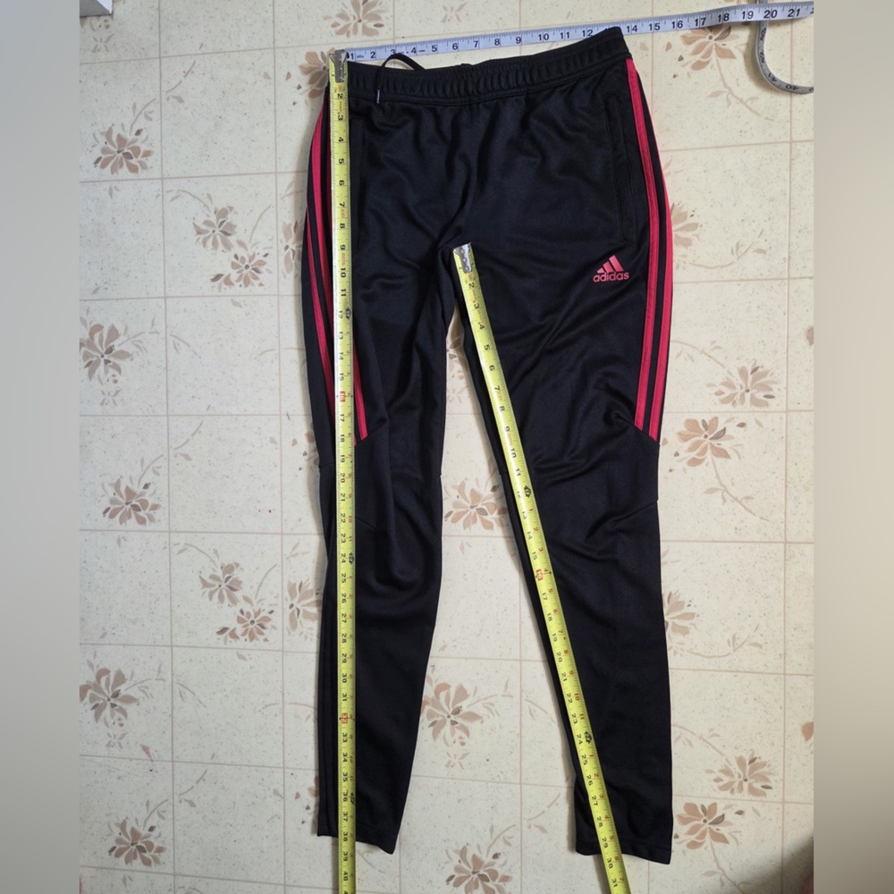 adidas Kids Black and Pink Sweatpants - Picture 7 of 8